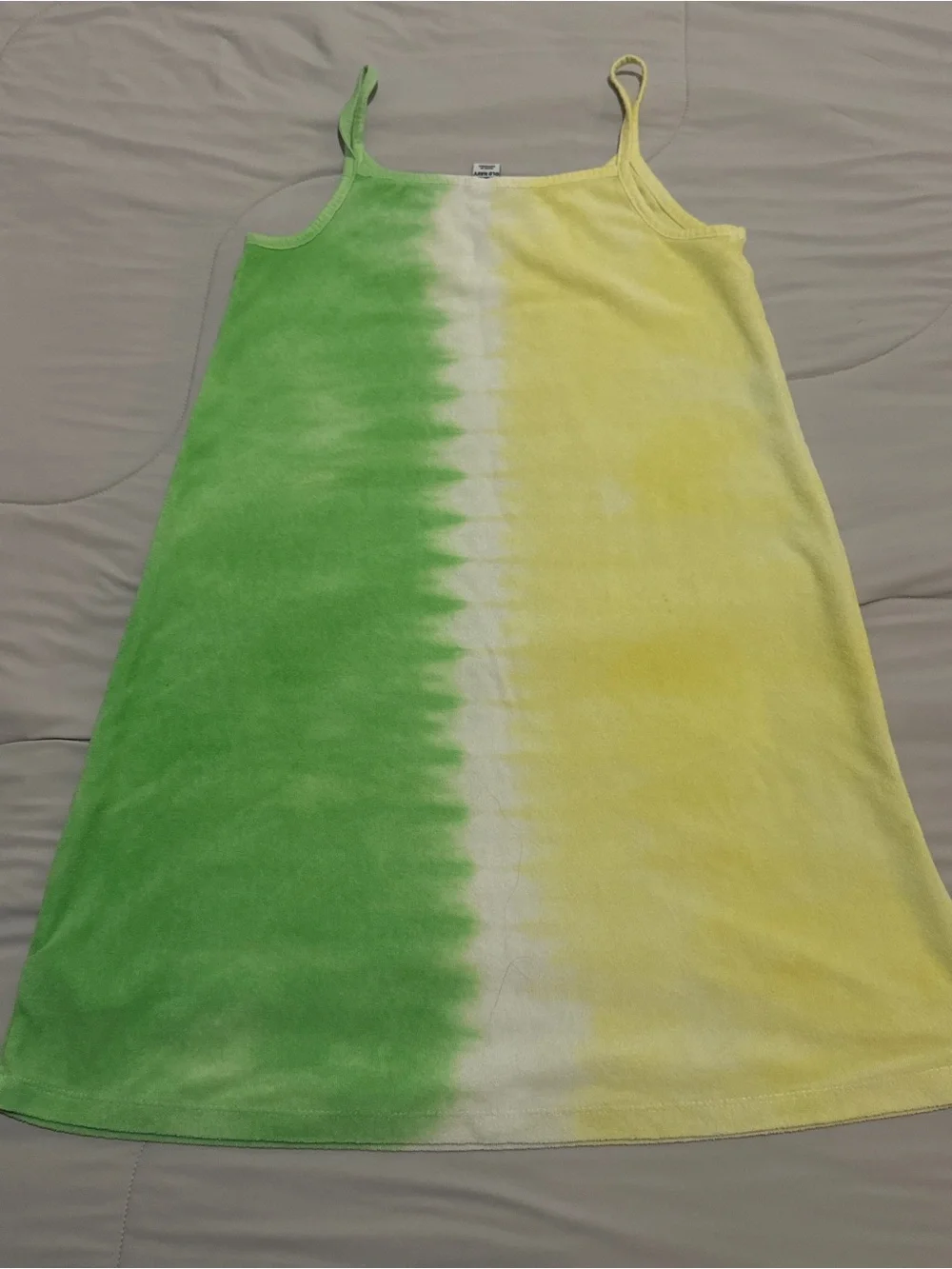 Old Navy Yellow & Green Tie-Dye Tank Dress